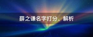 第十二張專輯上線！薛之謙名字打分、解析
